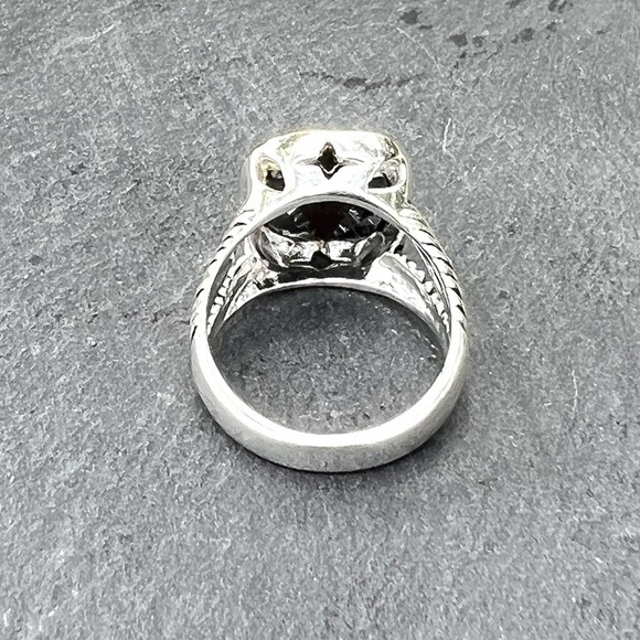 New Canary Yellow Sterling Silver Cable Ring - Picture 3 of 3